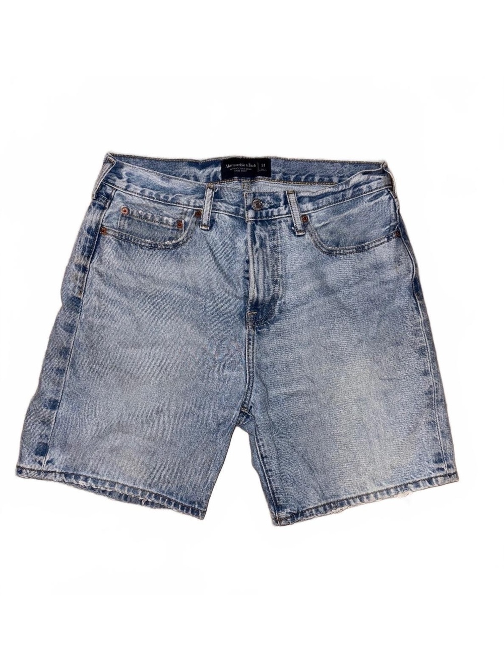 Abercrombie & Fitch Loose Denim Shorts Size 31 Light Wash Jean Jorts